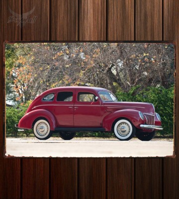 Металлическая табличка Ford V8 Deluxe Fordor Sedan (91A-73B)